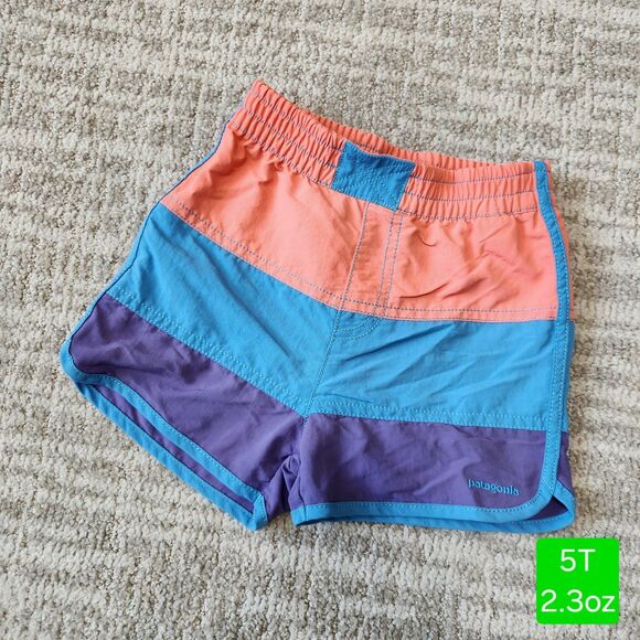 Patagonia Other - Patagonia boys boardshorts swim trunks blue purple coral size 5T